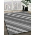 thumbnail image 2 of Ahgly Company Indoor Round Patterned Carbon Gray Area Rugs, 7' Round, 2 of 6