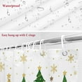 thumbnail image 6 of Christmas Tree Bathroom Shower Curtain Winter Snowflakes Green Gold Tree Stars Waterproof Washable Shower Curtains for Bathtub Bath Decor with Grommets and Hook 54 X 78 Inch, 6 of 8