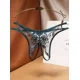 thumbnail image 1 of Braguitas transparentes con entrepierna abierta y bordado floral - Lencería y ropa interior sensual para mujer, 1 of 5
