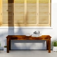 thumbnail image 6 of Outsunny 2-Seat Wood Garden Bench, Slated Patio Bench Outdoor Bench, Carbonized, 6 of 9