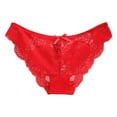 thumbnail image 1 of Pretty Comy Women‘s Lace Breathable panties M-XXL Low-Rise Cotton Crotch Stretchy & Skin-Friendly Panties Underwear - 3Pack, 1 of 5