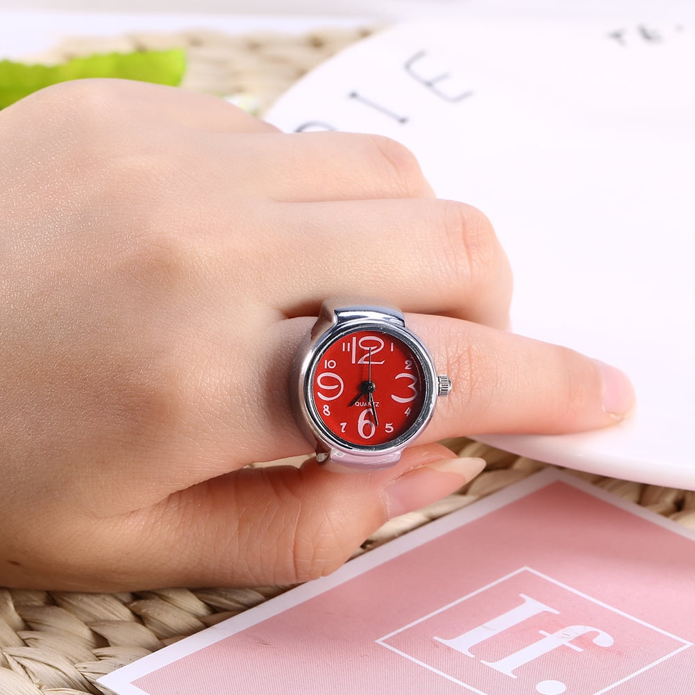 OTVIAP Finger Ring Watch,Ring Watch,8Colors Fashionable Women Men