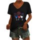 thumbnail image 2 of Fiudx Ropa de Mujer Camiseta de Cuello Redondo con Estampado Degradado de Manga Corta para Mujer, 2 of 5