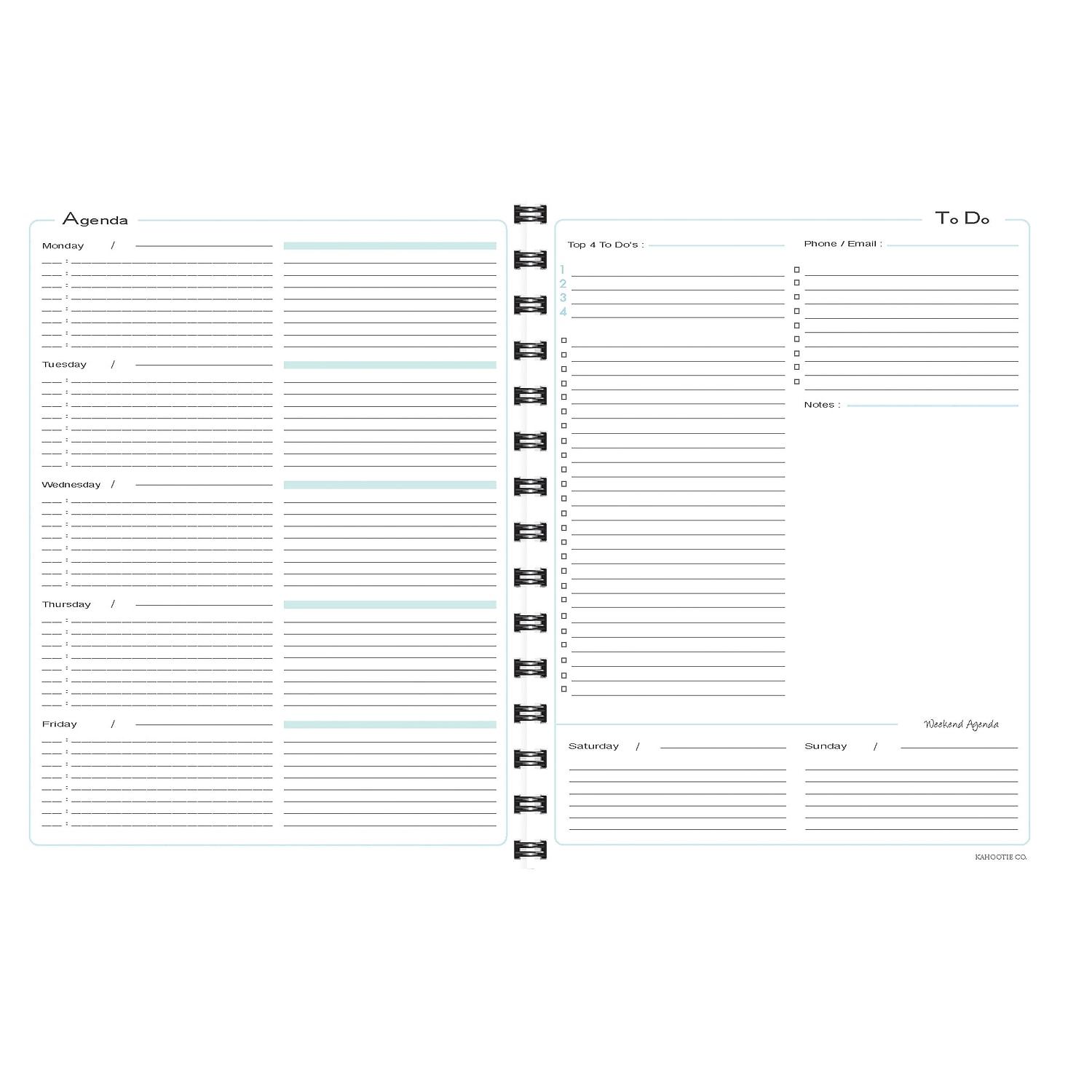 Kahootie Co It's That Kinda Day Weekly Planner 9” x 11.5” Gray (ITKLWG)
