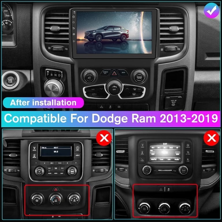 Android 13 Car Stereo For Dodge Ram 2013-2018 | 9.7" Touchscreen, Wireless CarPlay, Android Auto