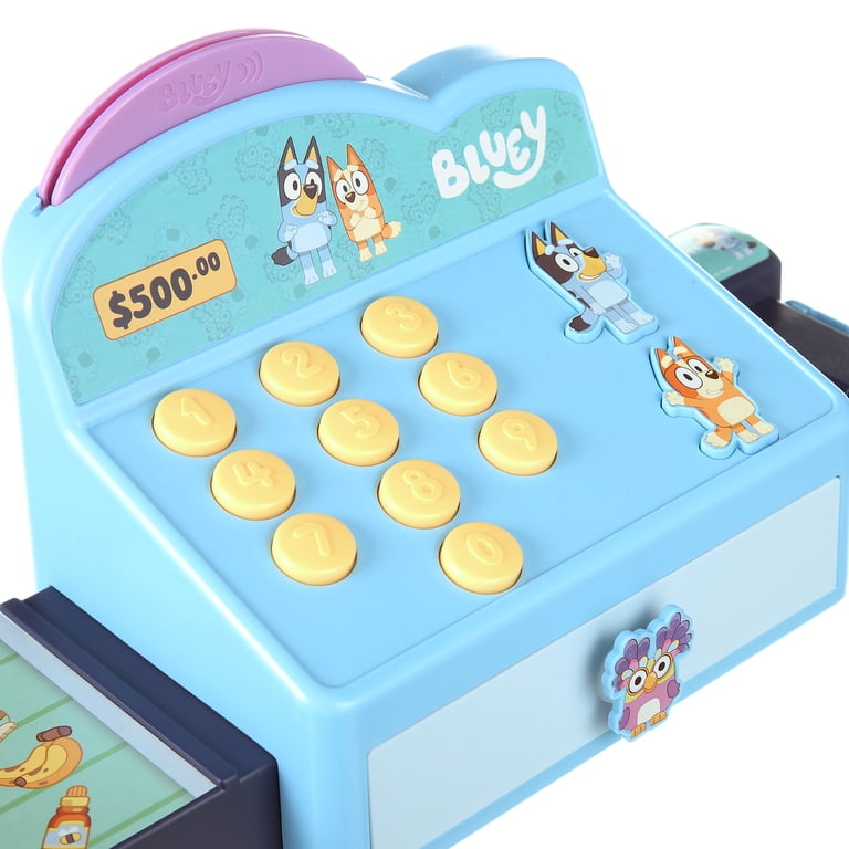 Bluey Theeset - Houten 18-delige Pretend Play Set met lade, theepot, theekopjes, koekjes en notitieblok voor kinderen van 3 jaar en ouder - fantasierijk plezier en rollenspel, FSC-gecertificeerd