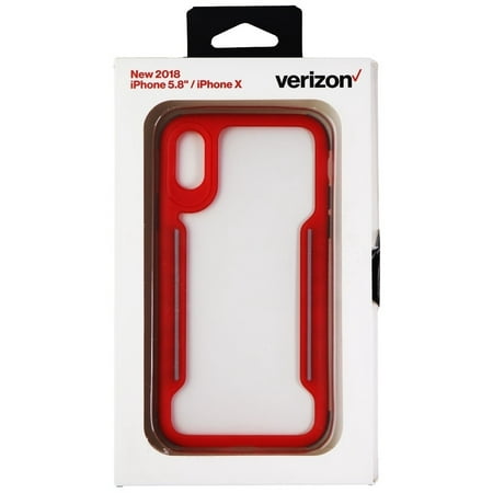 Verizon Slim Case for iPhone XS / iPhone X - Rose Red/Gray