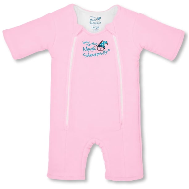 Pijama Merlin's Magic de microforro polar para bebé, 6 a 9 meses, color rosa