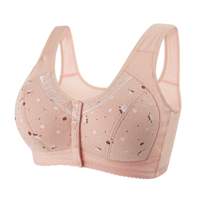 WILLBEST Brasier Mujer Push Up Sujetador De Mujer Con Hebilla Frontal, Borde De Encaje, Sin Aro De Acero, Ajuste Sin Costuras, Para Yoga, Dormir, Talla Grande 1427