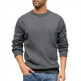 thumbnail image 2 of Zedker Men's Sweaters Casual Crewneck Long Sleeve Shirts for Men, Comfy Slimmer Pullover Knitter Fall and Winter Thermal Tops,Gray,XL, 2 of 6