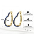 thumbnail image 5 of Heart Hoop Earrings for Women Blue Lapis Gold Plated Sterling Silver Ginger Lyne Collection, 5 of 5