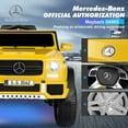 thumbnail image 5 of JOYLDIAS 12V Kids Ride on Car 3 Speeds Licensed Mercedes-Benz Electric Toy w/ Bluetooth, Remote Control, LED Lights (Yellow), 5 of 11