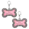 thumbnail image 1 of 2pcs Stainless Steel Pet ID Tags Dog Tags Pendants Cat Tags Bone Shaped Tags, 1 of 9