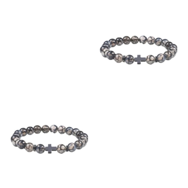 Qarigey Cuentas de piedra natural, pulseras de obsidiana, turquesa, joyería para mujer, de tigre portátil, regalo para fiesta, tipo 11 Tipo 11 2Conjunto