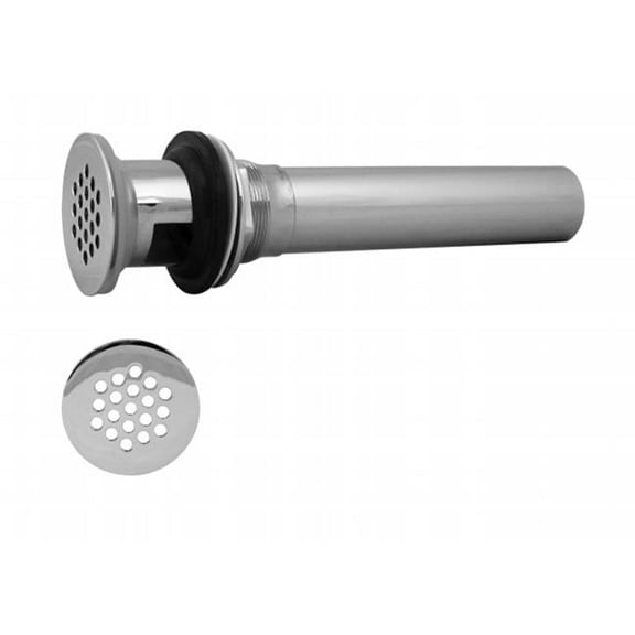 Grid Strainer Lav Drain with Overflow Holes - Polished Chrome
