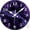 Black Purple Swirls Marble Texture, variant on Wall Clocks Battery Operated, Mid Century Atomic Black Cat Silent Non Ticking Decorative Indoor Outdoor Wall Clocks for Living Room Kitchen Bedroom Bathroom 12"
