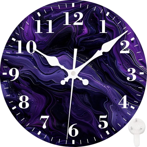 Wall Clocks Battery Operated, Mid Century Atomic Black Cat Silent Non Ticking Decorative Indoor Outdoor Wall Clocks for Living Room Kitchen Bedroom Bathroom 12"