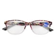 thumbnail image 4 of Gafas de lectura de moda con patrón púrpura, gafas para presbicia simples unisex para ancianos+150, 4 of 8