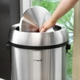 thumbnail image 6 of Elama 65 Liter Large 17 Gallon Swing Lid Stainless Steel Cylindrical Trash Bin, 6 of 7