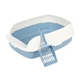 thumbnail image 3 of lionlar Cat Litter Box Portable Splashproof Sand Box Container Bedpan Detachable Rim Pet M, 3 of 8