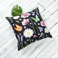 thumbnail image 6 of Outdoor Waterproof Spring Summer Pillow Covers 18x18 Inch Set of 4 Floral Farmhouse Throw Pillows Decorative Cushion Cases for Outdoor Couch Sofa Patio Furniture Home Decoration Black, 6 of 6