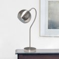 thumbnail image 4 of Lalia Home Metal Curved Table Lamp in Brushed Nickel with Nickel Shade, 4 of 5