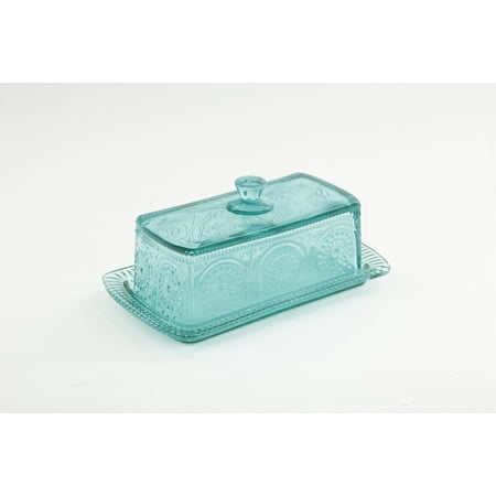 The Pioneer Woman Adeline Teal Butter Dish - Walmart.com - Walmart.com