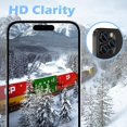 thumbnail image 2 of LAICAIW Camera Lens Protector for iPhone 14 Pro/iPhone 14 Pro Max, Alloy Metal Individual Ring, Anti Scratch HD Tempered Glass Lens Screen Protector Cover Film, Case Friendly, Black, 2 of 7