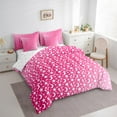 thumbnail image 3 of Manfei Pink Cartoon Moon Bedding Comforter Set 7 Pieces for Teen, Kawaii Stars Lover Full Bedding Set, Princess Style Reversible Fitted Sheet Flat Sheet, Super Cozy Room Decor, 3 of 7