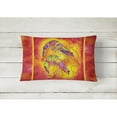thumbnail image 2 of Carolines Treasures 8378PW1216 Bright Shrimp on Red Canvas Fabric Decorative Pillow, 12H x16W, multicolor, 2 of 3