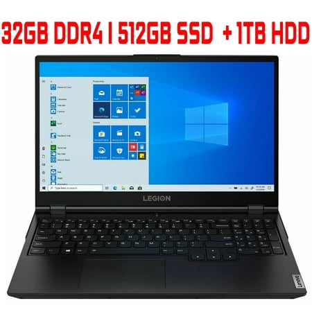 Lenovo Legion 5i Premium Gaming Laptop 15.6" FHD IPS 120Hz Display 10th Gen Intel 6-Core i7-10750H 32GB DDR4 512GB SSD + 1TB HDD GeForce GTX 1650Ti 4GB Backlit USB-C Wifi6 Dolby Harman Win10