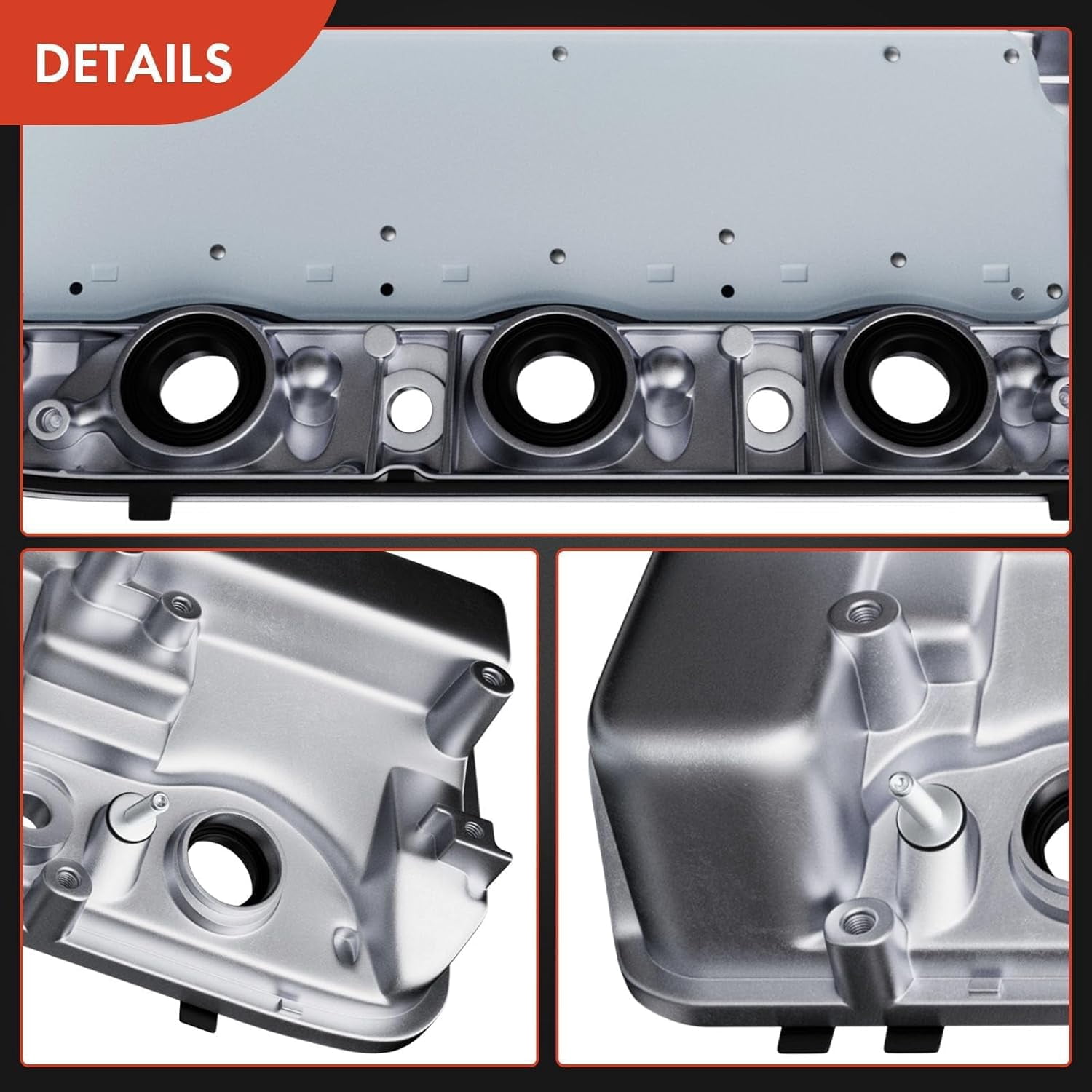 A-Premium Rear Engine Valve Cover, with Gasket, Compatible with Honda & Acura Models - 2008-2017 - Accord Crosstour Odyssey Pilot Ridgeline & MDX RDX TL ZDX - V6 3.5L or 3.7L