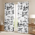 thumbnail image 2 of Castle Fairy Vintage Cowboys Black Out Curtains,Western Curtains Pack of 2 (42x63 Each), 2 of 6