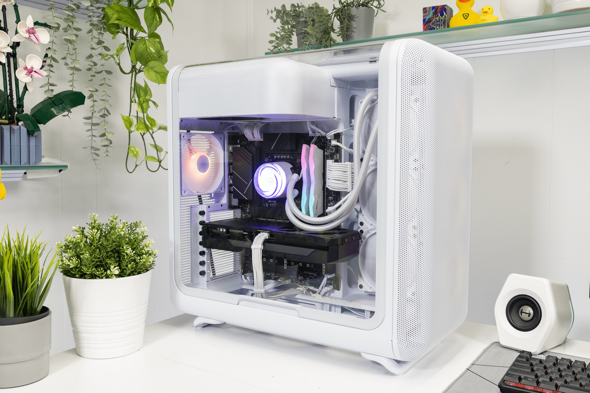 iBUYPOWER X50 Gaming PC Desktop Computer Intel Core Ultra 9 285 CPU, NVIDIA GeForce RTX 5070 12GB GPU, 32GB DDR5 RGB 5200MHz RAM, 1TB NVMe SSD, Windows 11 Home, Gamer Keyboard and Mouse - X50WI9N5701