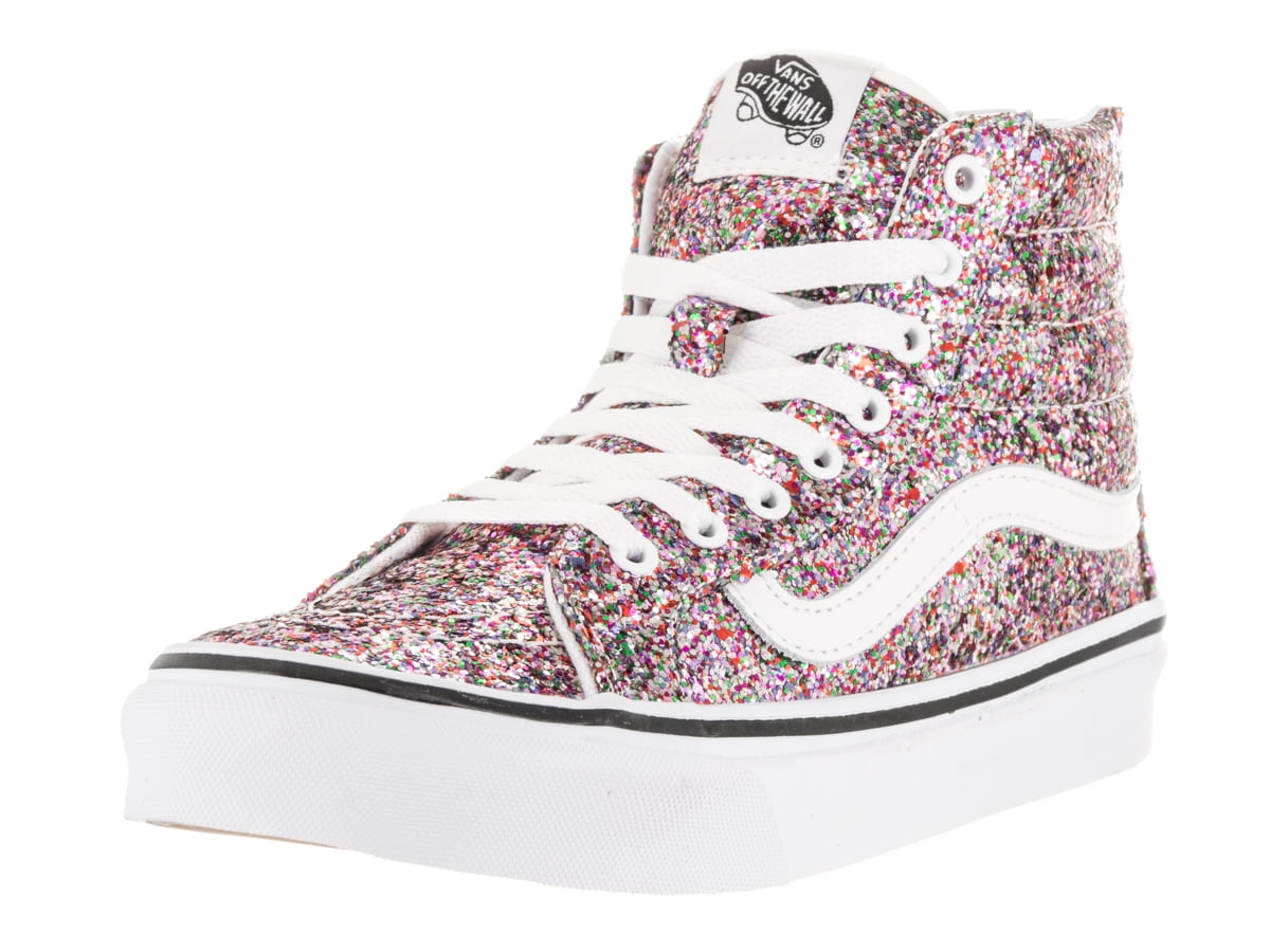 vans chunky glitter sk8 hi slim zip womens shoes