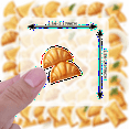 thumbnail image 4 of Delicious Stationery Stickers Crunchy Food Stickers Golden Sticker Pack for Laptop Suitcase, 4 of 9