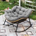 thumbnail image 7 of Thickened Waterproof Papasan Rocking Chair Cushion – 6.3'' Egg Chair Cushions with Secure Ties, Fade-Resistant & Weatherproof for Indoor/Outdoor Use , Fits Rattan Wicker Hammock Chairs (Only Cushion), 7 of 7