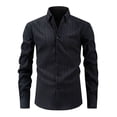 thumbnail image 1 of Blusa y camisa de manga larga con cuello vuelto para hombre, estilo casual, con botones, estampado playero, de poliéster., 1 of 5