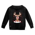 thumbnail image 3 of Kiijoy Toddler Girls Christmas Sweatshirt Cute Reindeer Crew Neck Pullover Top, Sizes 4-5, 3 of 3