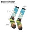 thumbnail image 2 of Honeii Prairie Pasture Cow Print Long Socks,Novelty Design Socks Gift for Men and Women,Crew Socks,Calf Socks, 2 of 6