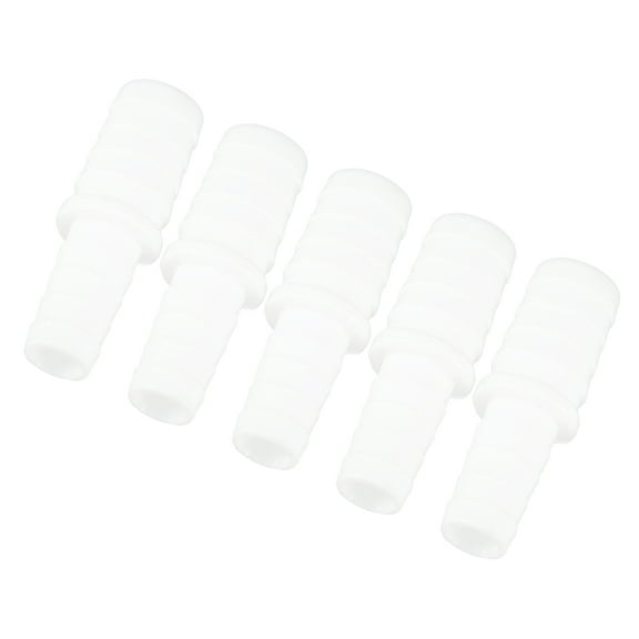 Unique Bargains 5 Pcs 3/8" to 1/2" I Shaped Hose Barb I Barbed Tube Pipe Fitting PE White