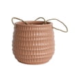 thumbnail image 1 of Sagebrook Home 14801-11 6 in. Rose Ceramic Dimpled Hanging Planter, Pink, 1 of 1
