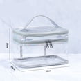 thumbnail image 3 of Bolsa de cosméticos transparente de doble capa NikouMX para mujer almacenamiento llamativa, 3 of 8