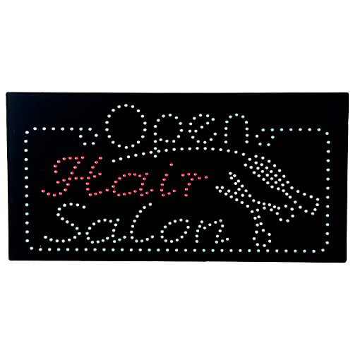Open Scissors Barber Sign LED-Super High Bright Quality Hair Salon Open LED Sign 