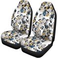 thumbnail image 1 of Juego de 2 Fundas para Asientos de Coche ABPHQTO Hojas de Acuarela Protector Universal para Asientos Delanteros, 1 of 4