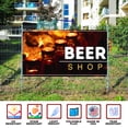 thumbnail image 3 of Beer Shop Large Banners and Signs for Outdoor by DreamController-Polyester Banner with 4 Holes for Easy Hang Indoor & Outdoor| 4x2 Feet HD Banner to Promote Food & Beverages | Made in USA, 3 of 6