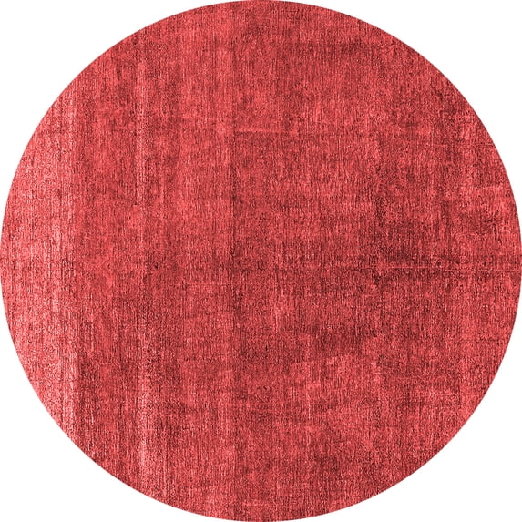 Ahgly Company Indoor Round Oriental Red Industrial Area Rugs, 8' Round