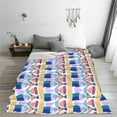 thumbnail image 2 of Colorful Fish Swimming Pattern Throw Blanket, Super Soft Anti-Pilling Flannel Bed Blankets, 60"x50", 2 of 8
