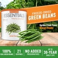 thumbnail image 3 of Emergency Essentials Freeze-Dried Green Beans #10 Can – 21 Servings – Emergency Food with 30-Year Shelf Life – Great for Food Storage and Everyday Use – No Additives or Preservatives – Made in USA, 3 of 7