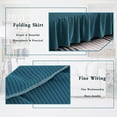 thumbnail image 5 of Jinsinto Housse de Futon Sans Accoudoirs avec Jupe, Housse Extensible à Volants pour Futon, Canapé-Lit, Lavable à la Machine, Résistante aux Taches, Sarcelle 70,5 Pouces-78,5 Pouces, 5 of 5